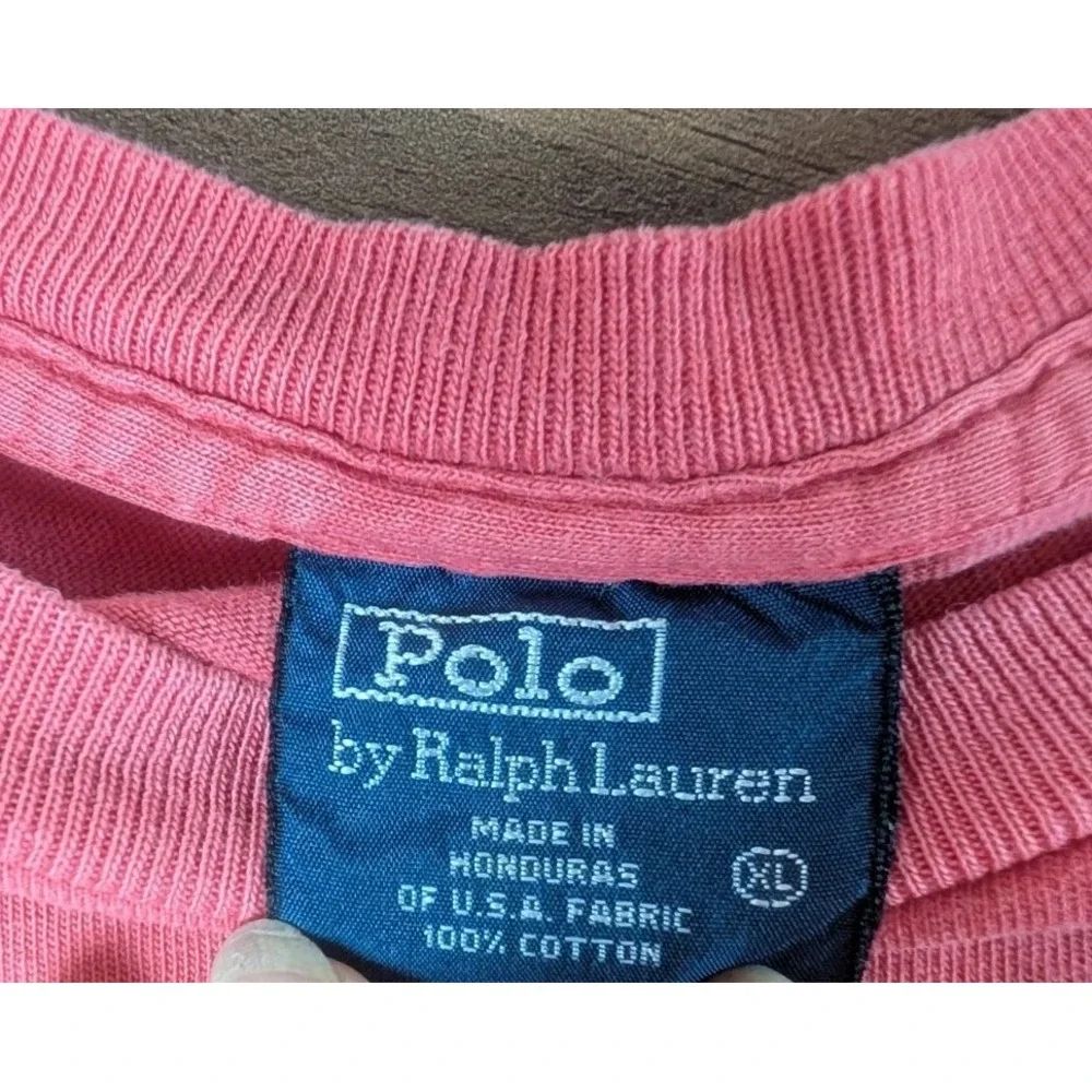 Vintage Polo Ralph Lauren Ralph's Bait & Tackle Key West FL Graphic T-Shirt Pink